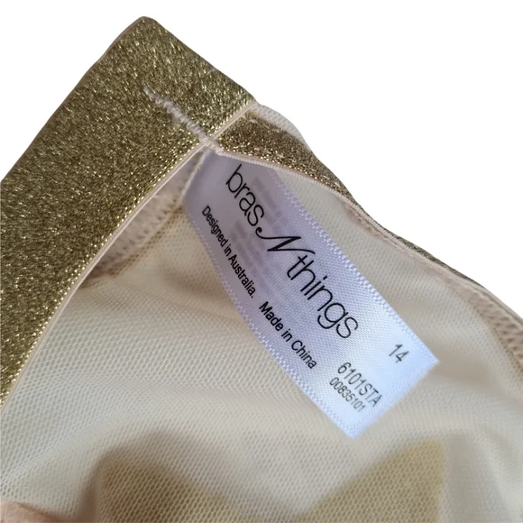 NWT Bras nThings 14 Hanky Panky Light Pink Gold Star Struck Bralet Soft Cup Bra - Picture 9 of 11